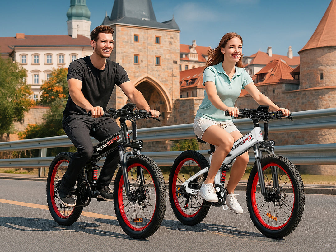 SAMEBIKE LO26 Plus 1000W galingas sulankstomas elektrinis dviratis