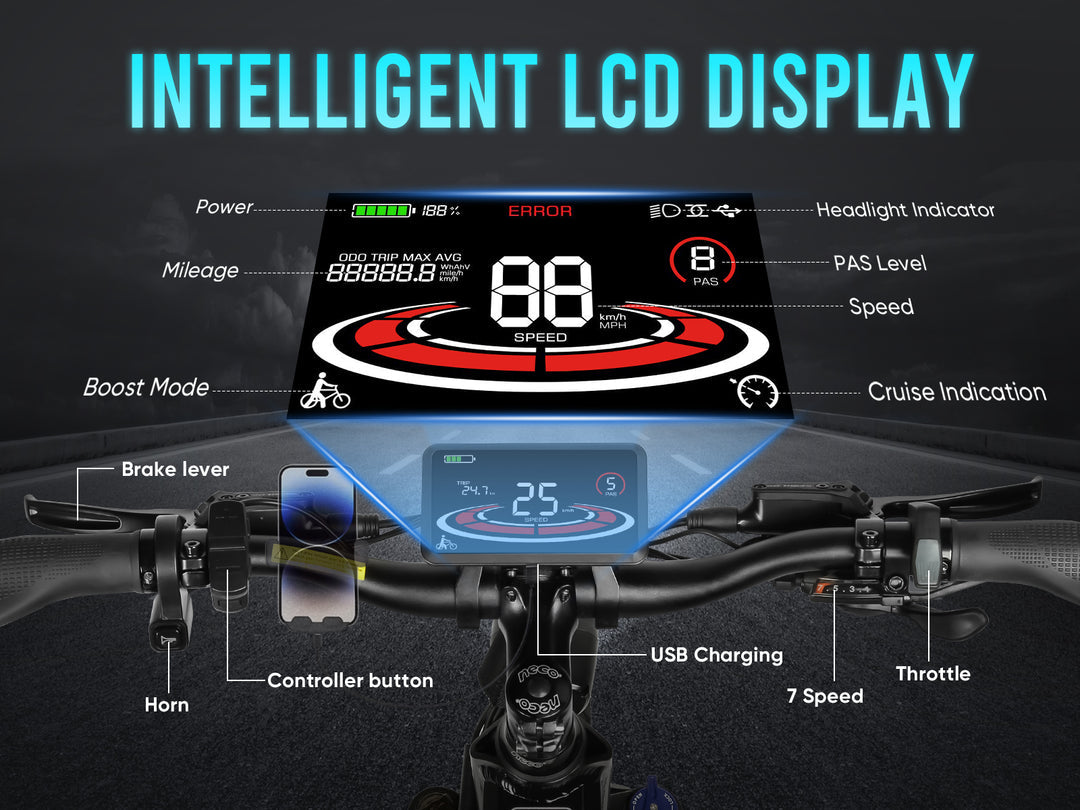 SAMEBIKE LO26 Plus 1000W galingas sulankstomas elektrinis dviratis