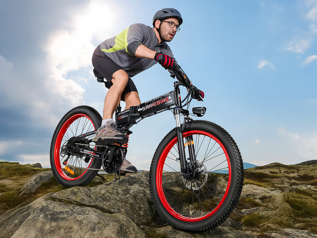 SAMEBIKE LO26 Plus 1000W galingas sulankstomas elektrinis dviratis