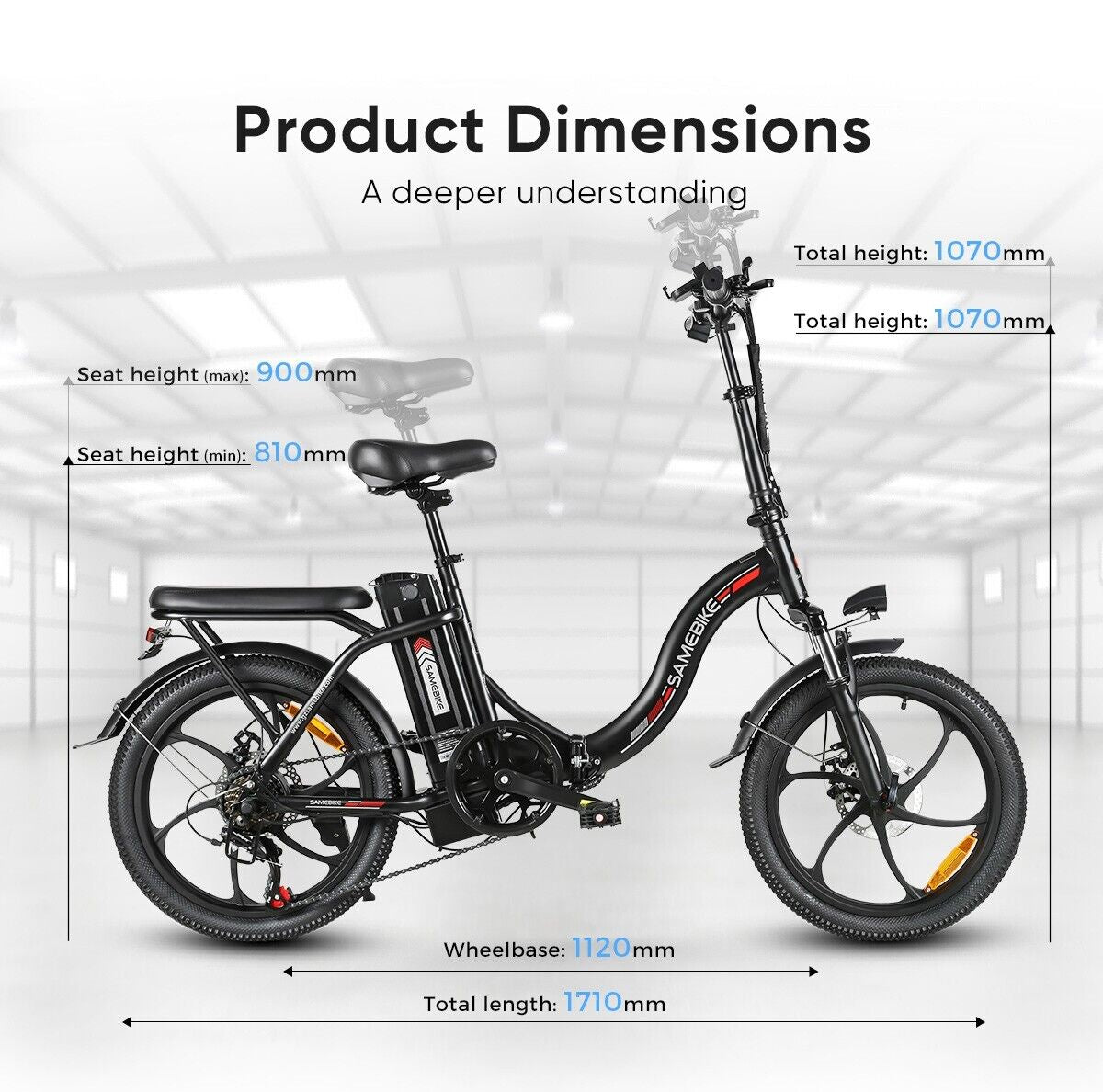 Samebike CY20 Elektrinis Dviratis