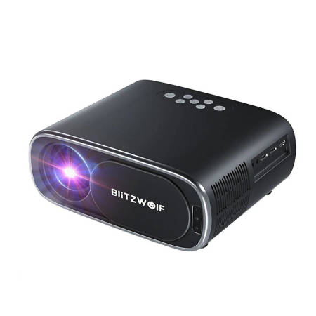 BlitzWolf BW-V4 1080p LED šviestuvas / projektorius, Wi-Fi + Bluetooth