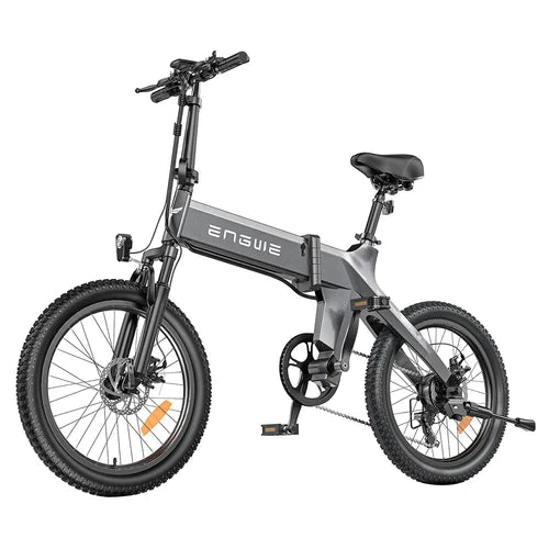 Engwe c20 pro pilkas elektrinis dviratis smarton.lt