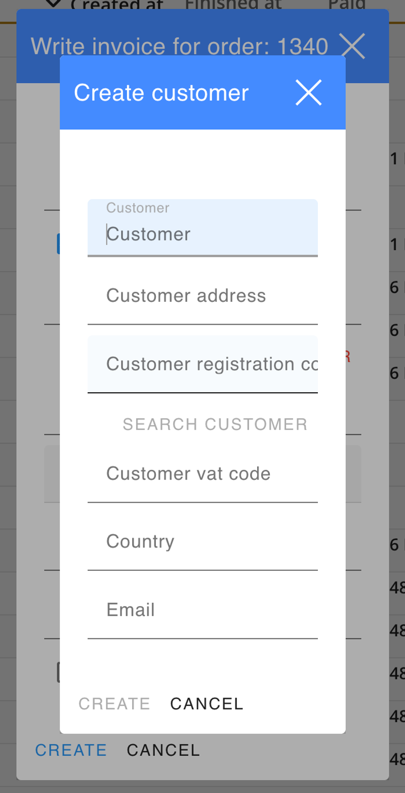 Customer registration lookup
